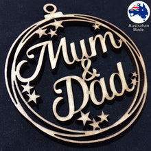 Load image into Gallery viewer, WS1035 Mum & Dad Bauble 01 - With Stars or Circles