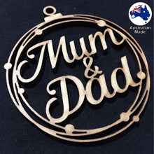 Load image into Gallery viewer, WS1035 Mum & Dad Bauble 01 - With Stars or Circles