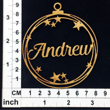 Load image into Gallery viewer, PS3002 Bauble 01 with Stars & Custom Name