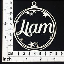 Load image into Gallery viewer, PS3002 Bauble 01 with Stars & Custom Name