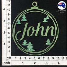 Load image into Gallery viewer, PS3003 Bauble 01 with Trees & Custom Name