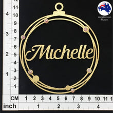 Load image into Gallery viewer, PS3004 Bauble 01 with Circles & Custom Name