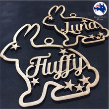 Load image into Gallery viewer, PS3008 Rabbit Bauble 01 with Stars & Custom Name