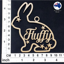 Load image into Gallery viewer, PS3008 Rabbit Bauble 01 with Stars & Custom Name