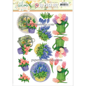 3DSB10529 Die Cut - Welcome Spring- Hyacinth