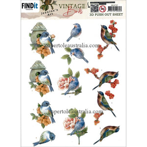 3DSB10747 Die Cut - Vintage Birds - Stone Bird House
