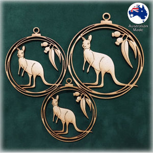 WS1038 Australian Bauble 01 - Kangaroo