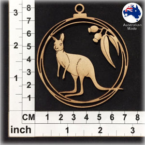 WS1038 Australian Bauble 01 - Kangaroo