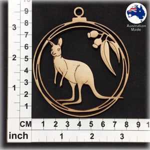 WS1038 Australian Bauble 01 - Kangaroo