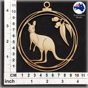 WS1038 Australian Bauble 01 - Kangaroo