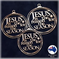 WS1056 Christmas Bauble 01 - JESUS is the reeason for the SEASON