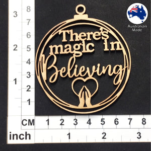 WS1058 Christmas Bauble 03 - There's magic in Believing