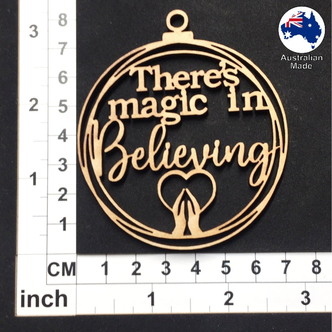 WS1058 Christmas Bauble 03 - There's magic in Believing