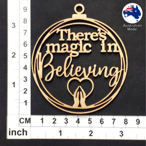 WS1058 Christmas Bauble 03 - There's magic in Believing