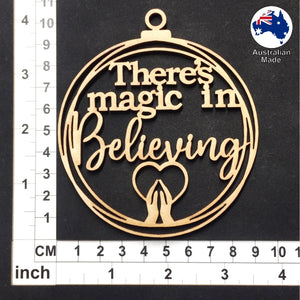 WS1058 Christmas Bauble 03 - There's magic in Believing