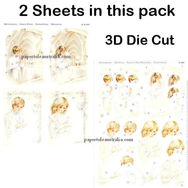 3D83567 Die Cut -  2 Sheets - Holy Communion