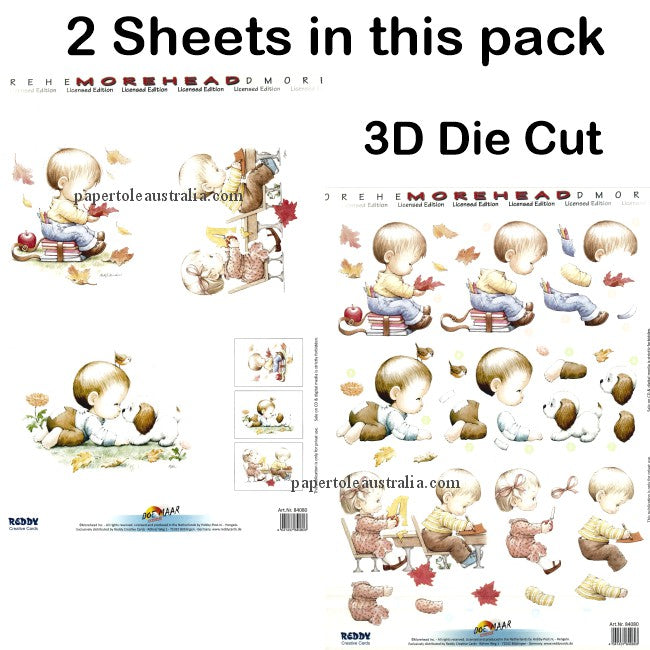 3D84080 Die Cut - 2 Sheets Little Boys & Girl