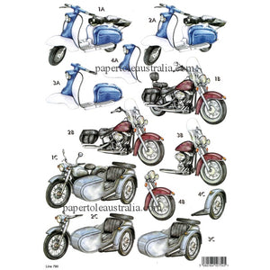 3D790  Die Cut - Motorbikes of the 60s