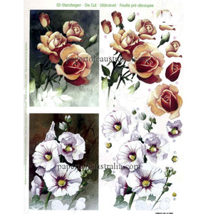 3D83870 Die Cut - Roses & Mallow