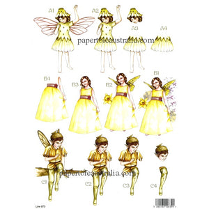 3D873 Die Cut - Cute Little Fairies
