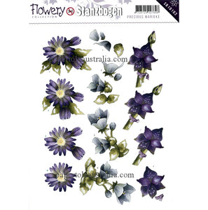 3DSB10102 Die Cut - Purple Flowers