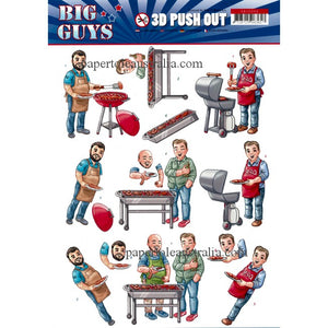 3DSB10360 Die Cut - Big Guys - Outdoor Cooking BBQ