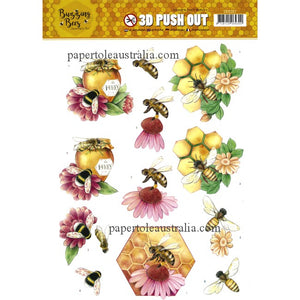 3DSB10367 Die Cut - Buzzing Bees - Honey Bees