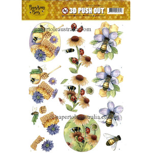 3DSB10368 Die Cut - Buzzing Bees Sweet Bees & Honey