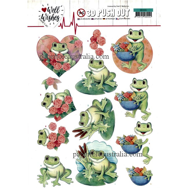3DSB10426 Die Cut - Well Wishes - Frogs