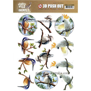 3DSB10445 Die Cut - Outback - Australian Birds