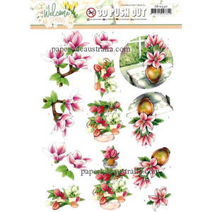 3DSB10530 Die Cut - Pink Magnolias