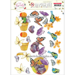 3DSB10544 Die Cut - Butterfly Touch - Orange Butterfly