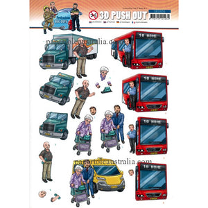3DSB10555 Die Cut - Big Guys - Bus Driver