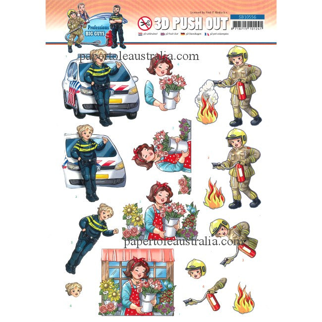 3DSB10556 Die Cut - Girl Fireman