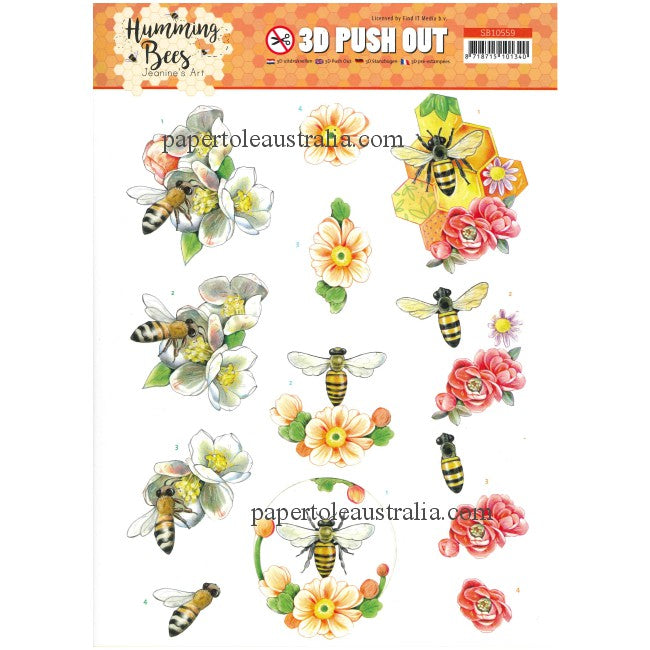 3DSB10559 Die Cut - Humming Bees - Queen Bee