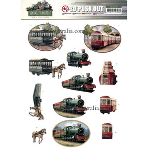 3DSB10576 Die Cut - Vintage Trains