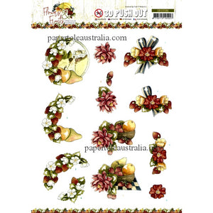 3DSB10586 Die Cut - Flowers & Fruit Bowl