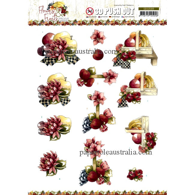 3DSB10589 Die Cut - Fruit & Flowers
