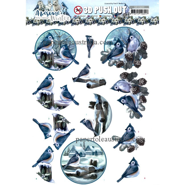 3DSB10600 Die Cut - Awesome Winter - Birds