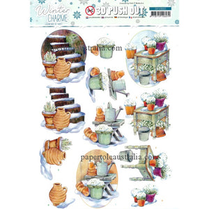 3DSB10602 Die Cut - Winter Charm - Stairs, Cans