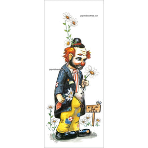 PT3292 Clown Off The Grass - Papertole Print