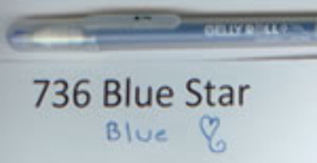 736 Gelly Roll Blue Star