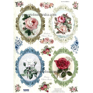 89058-1 Die Cut - Frames with Classic Roses 1