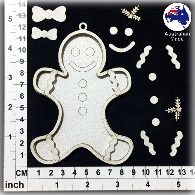 CB6138 Shaker Ornament Gingerbread Man 01