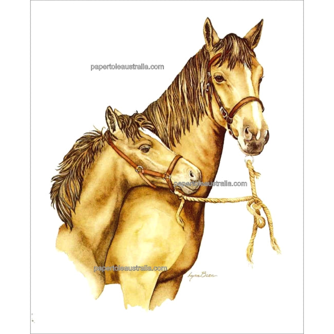 PT3913 Mare and Colt (small) - Papertole Print