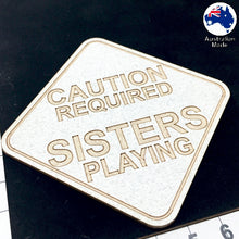 Load image into Gallery viewer, CT038 Caution Required Sisters Playing
