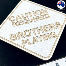 Load image into Gallery viewer, CT039 Caution Required Brothers Playing

