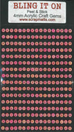 4mm Fuchsia Acrylic Craft Gems