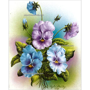 PT3385 Pansies Lilac 2 (small) - Papertole Print