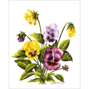 PT3414 Pansies Yellow 1 (small) - Papertole Print